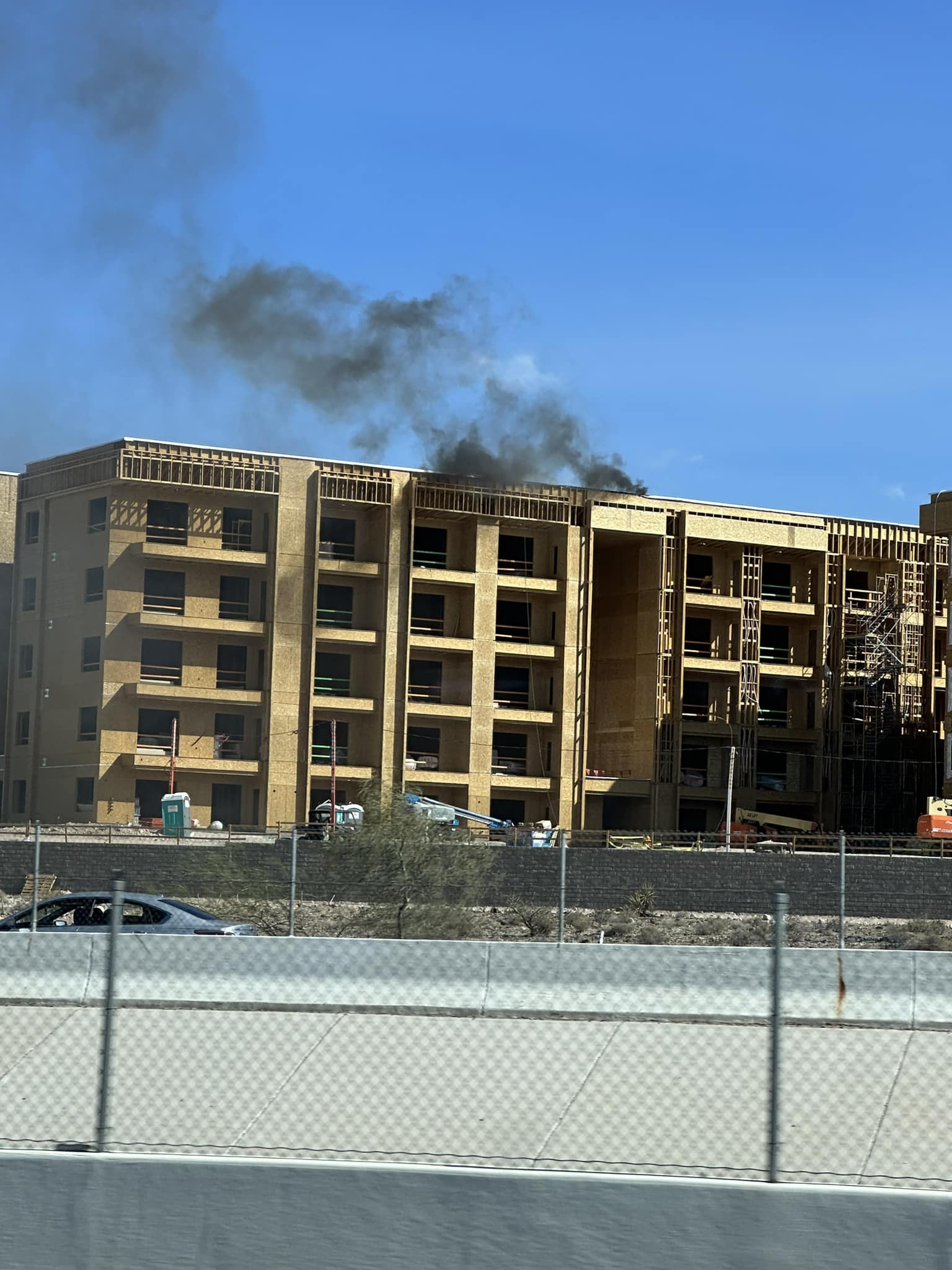 Apartment Construction Fire